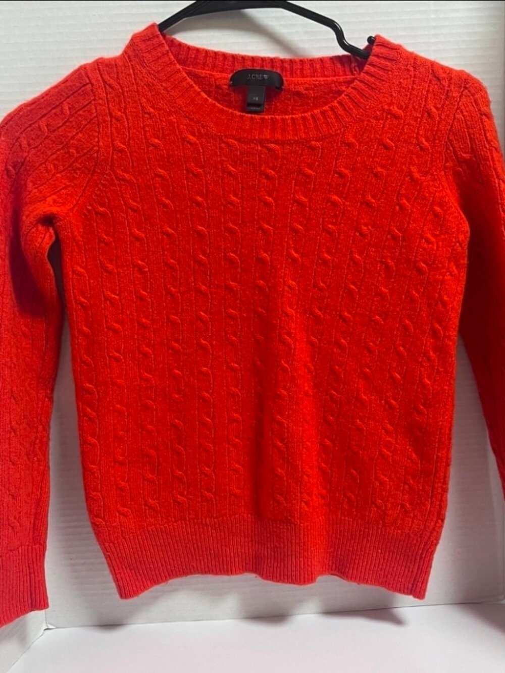 J.Crew kids wool blend orange cable knit sweater size xs